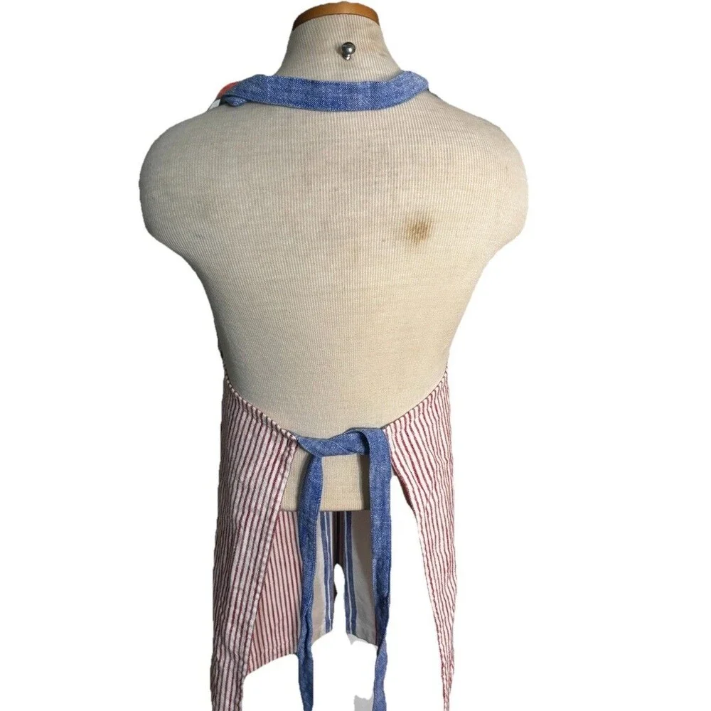 Stars N Stripes Adjustable Neck Apron 100% Cotton Made In India